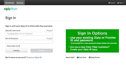 ziply sign in